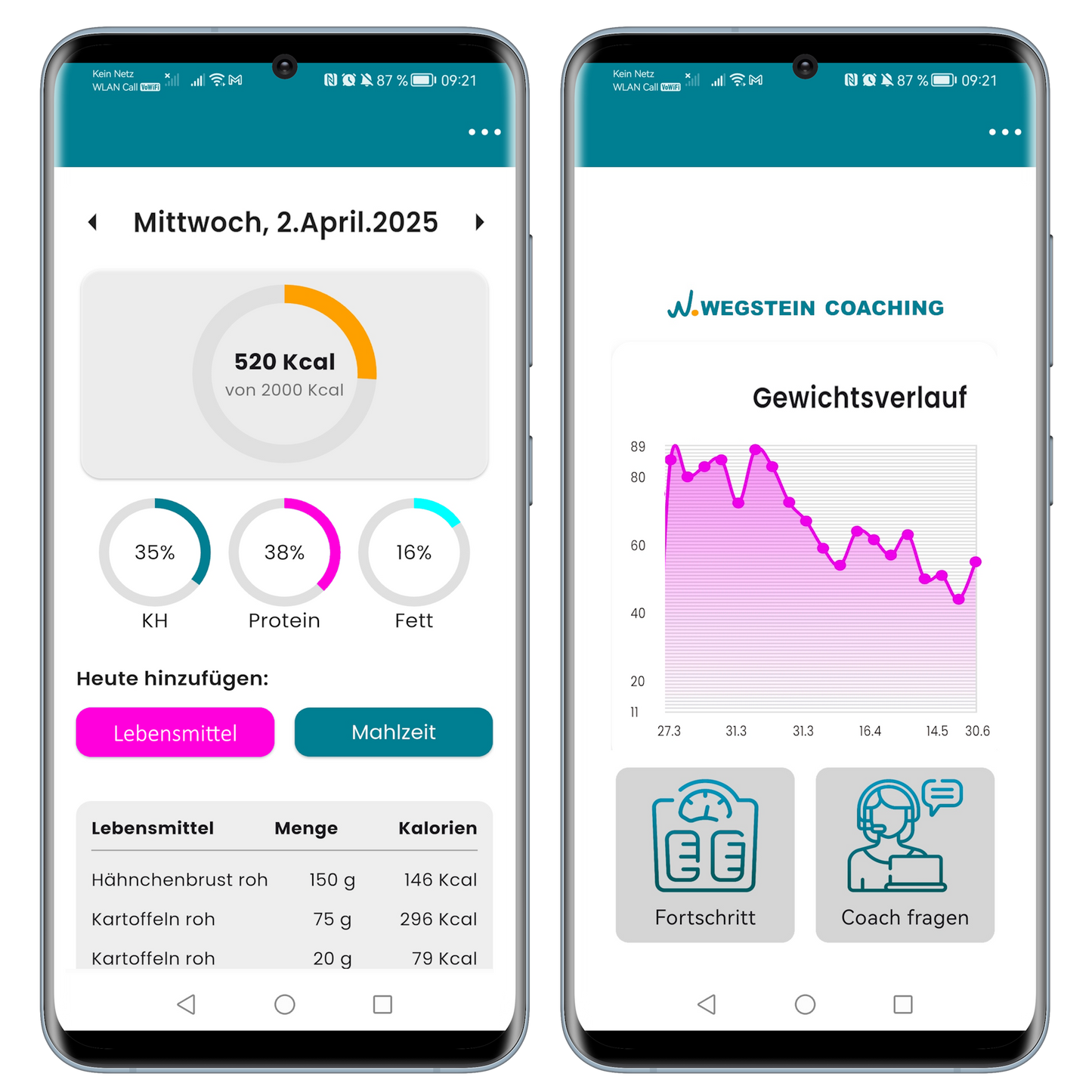 Wegstein Coaching App